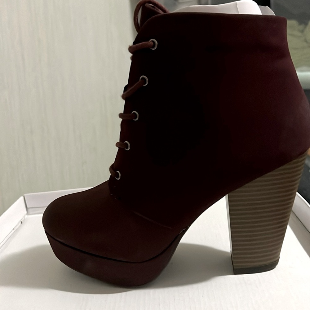 Ankle lace up booties